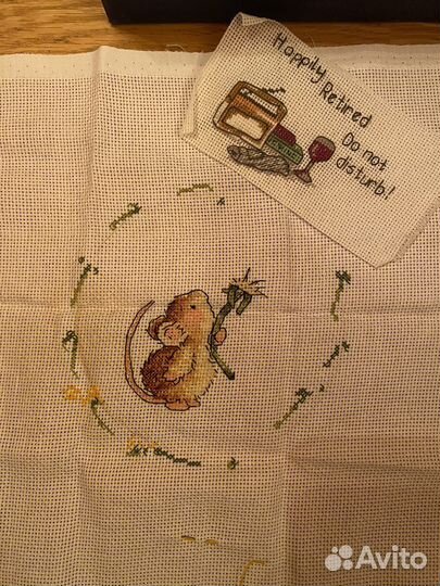 Вышивка нитки мулине, канва