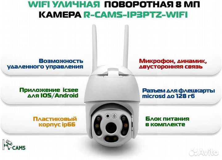 NEW Поворотная камера с wifi модулем