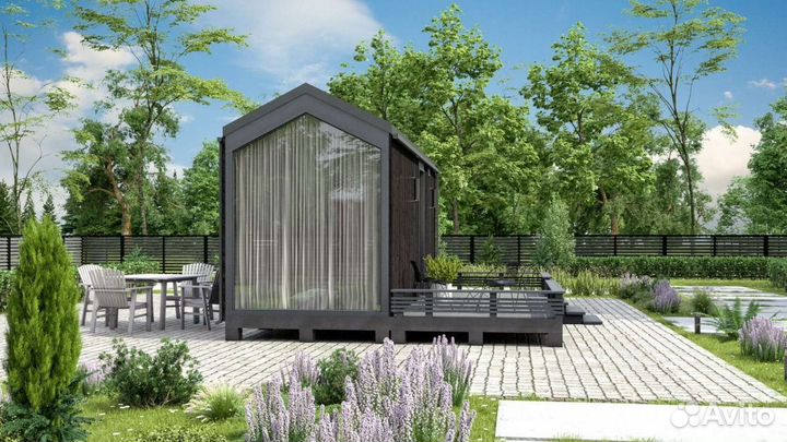 Дом с антресолью (в 1,5 этажа)