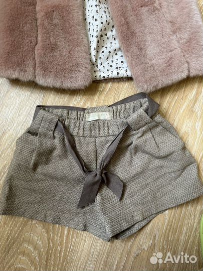 Жилетка и шорты zara