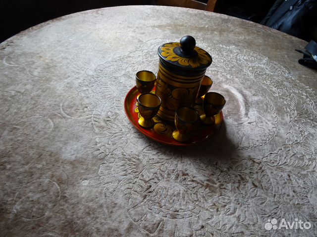 Посуда Хохлома. Коньячный набор