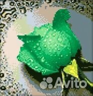 Набор алмазной мозаики Роза желтая, синяя, зеленая