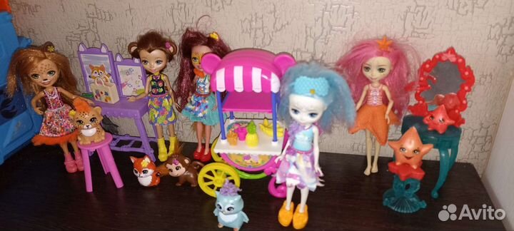 Enchantimals Энчантималс куклы с аксами