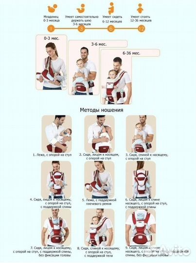 Слинг для новорожденных,кенгуру рюкзак