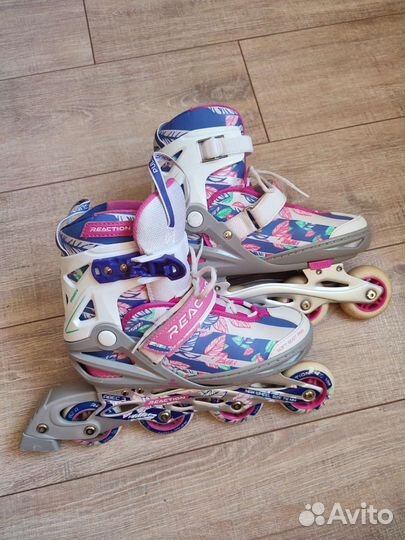 Роликовые коньки раздвижные Reaction Rainbow