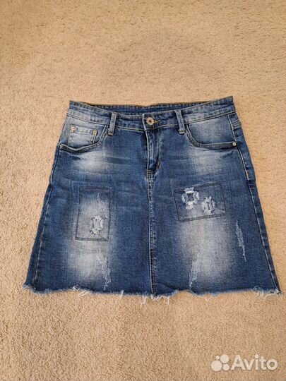 Юбка джинсовая 46р