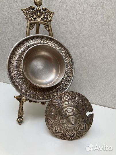 Мельхиор Паштетница Конфетница Лопатка мен