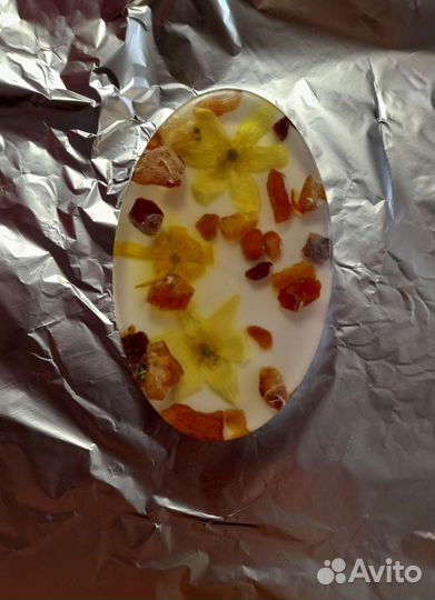 Мыло ручной работы,с янтарем