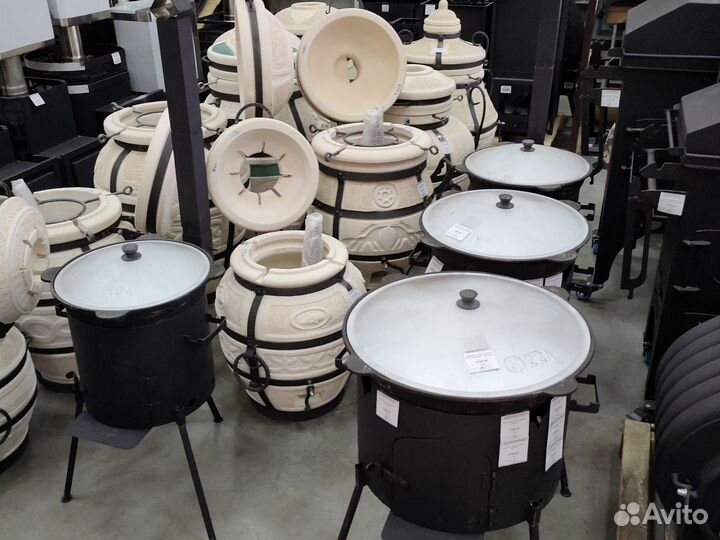 Печь под казан с трубой