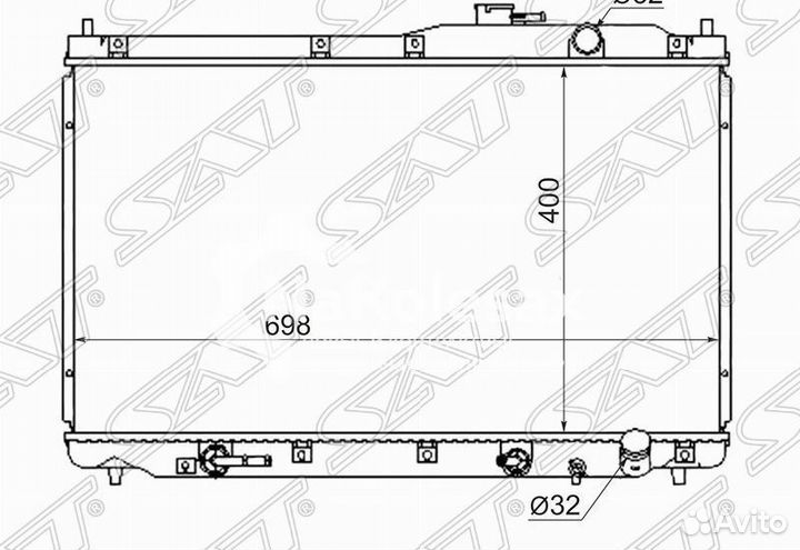 Радиатор honda step WGN B20B 96-01