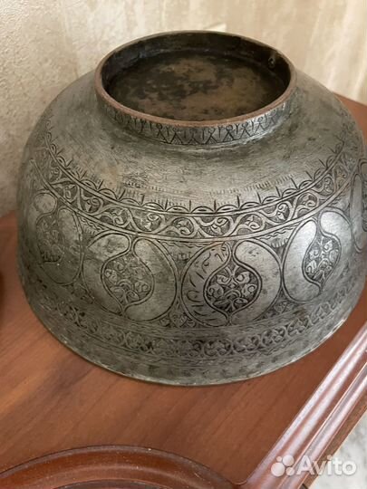 Чаша медная старинная