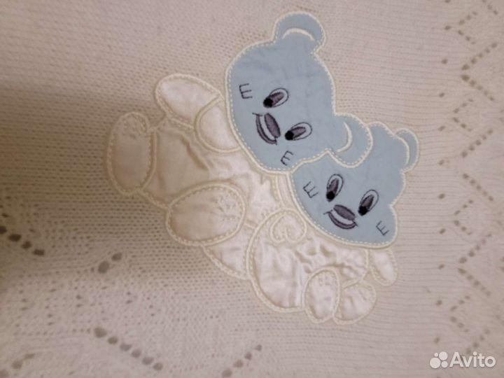 Плед на выписку вязаный