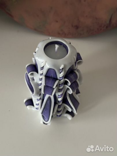 Свеча резная новая ручной работы