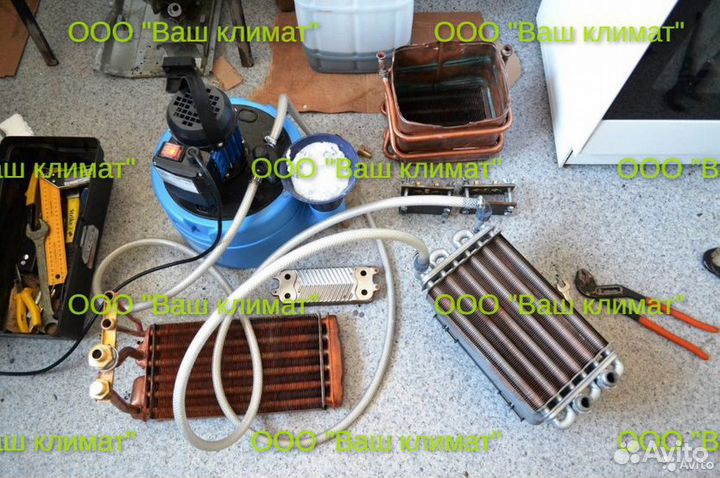 Промывка системы отопления, теплообменника котла