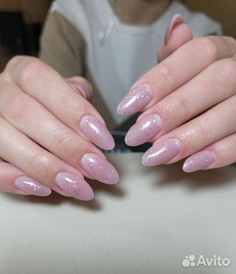 Маникюр всё включено, наращивание в салоне