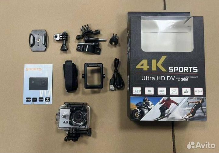 Экшн камера 4к с Wi-Fi
