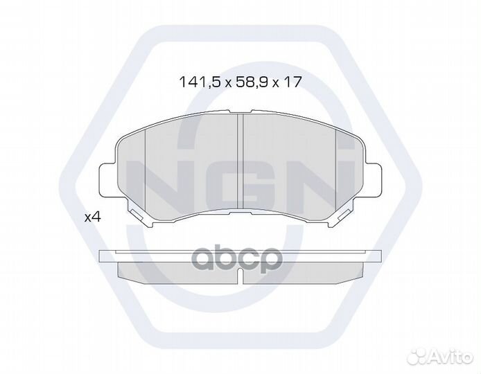 Колодки тормозные дисковые керамические перед