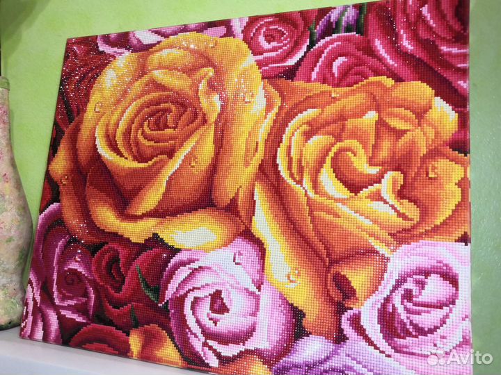 Картины, ручная работа, алмазная вышевка