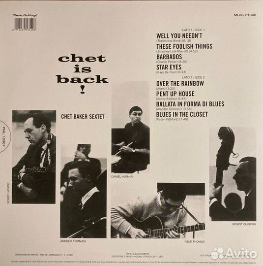 Виниловая пластинка Baker Chet - Chet Is Back (LP)