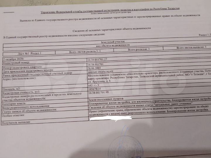 Участок 6,5 сот. (ИЖС)