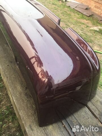 Бампер задний бордовый на ваз 2110