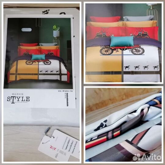 Новый комплект постельного белья евро размер