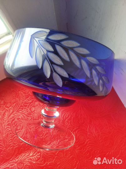 Ваза конфетница СССР синяя