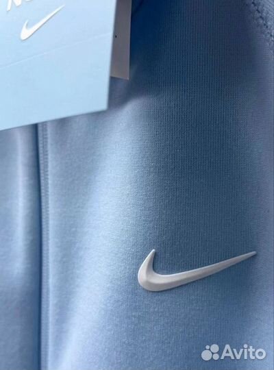 Зип худи Nike tech fleece nocta голубая