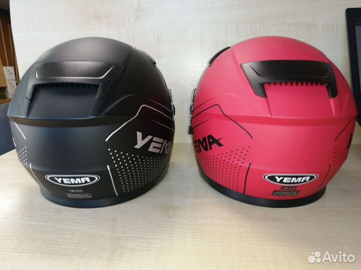 Мото шлем открытый с двойным визором