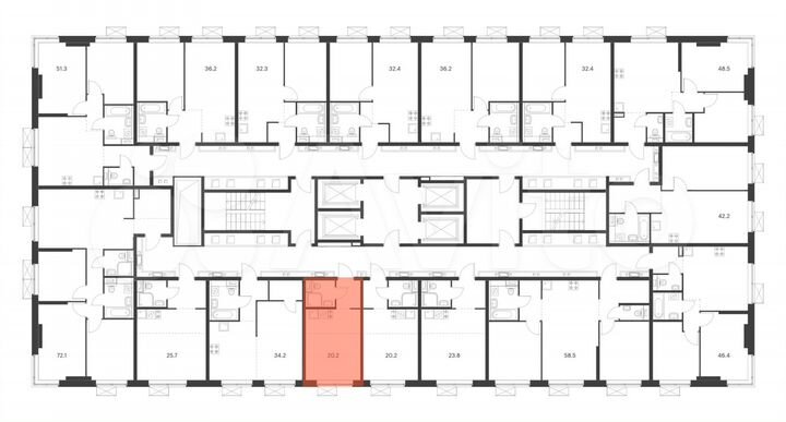 Квартира-студия, 20,2 м², 18/33 эт.