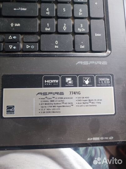 Ноутбук Acer 7741G 17
