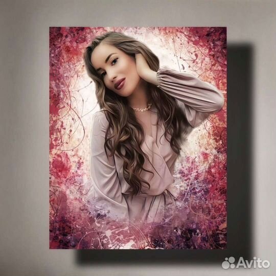 Портрет по фото/Печать на холсте/Дрим-Арт, Шаржи