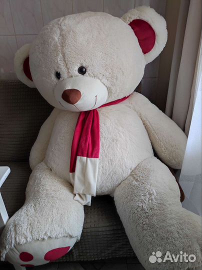 Плюшевый медведь мишка большой