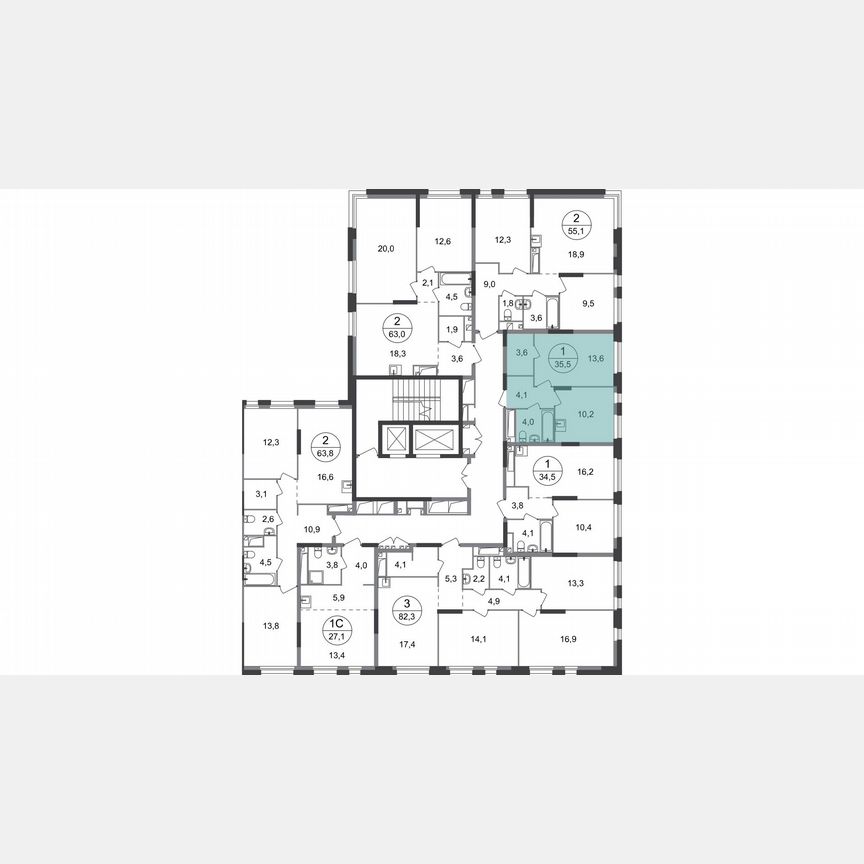 1-к. квартира, 35,5 м², 18/19 эт.