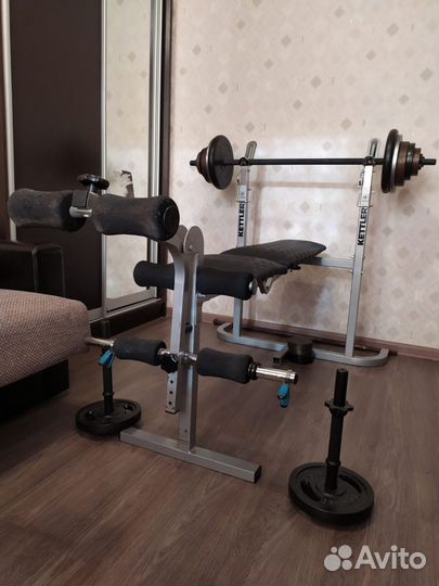 Скамья для жима и штанга