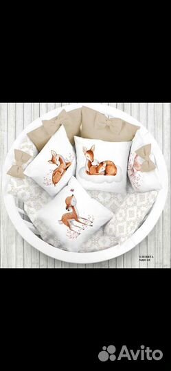 Бортики в детскую кроватку, одеяло, гнездышки,пелё