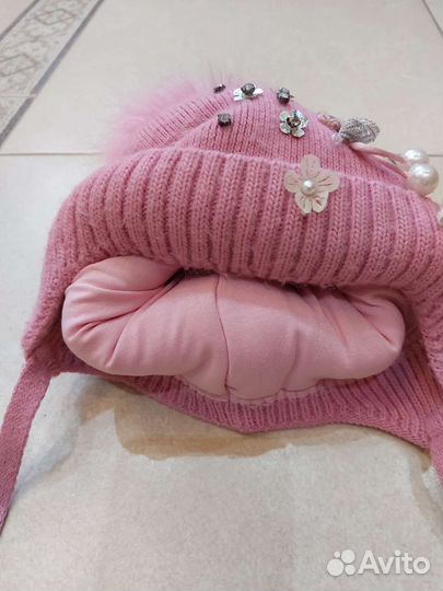 Тёплая, зимняя шапка 4 -5 лет