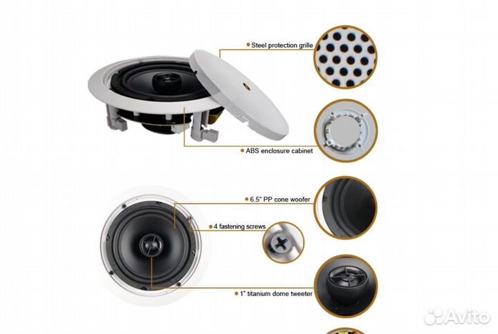 Встраиваемый динамик RH-Audio RH-TH61