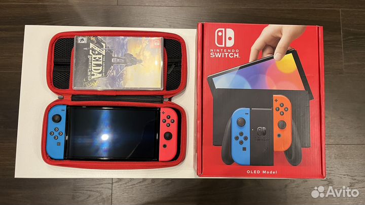 Nintendo Switch oled + zelda + 8bitDOv2 + чехол