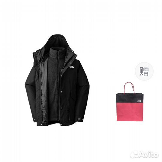 THE north face Windbreaker Jackets Men Black+Gift Bag (L)(44)