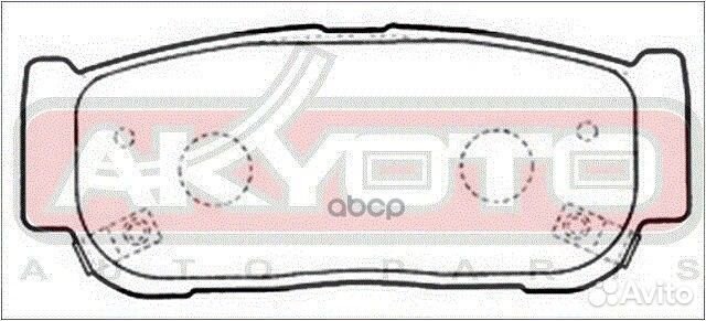 Колодки тормозные дисковые задние AKD-0797 akyoto