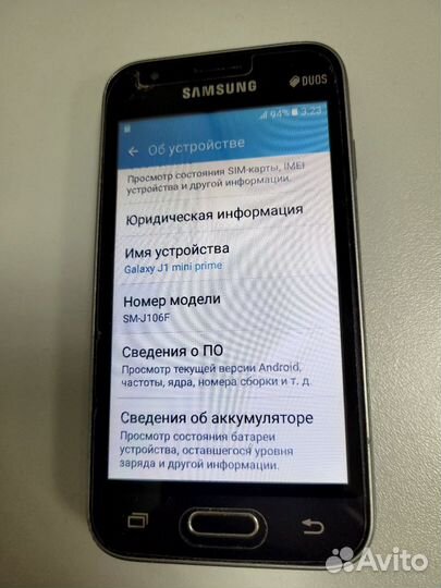 Samsung Galaxy J1 Mini Prime (2016) SM-J106F/DS, 8 ГБ