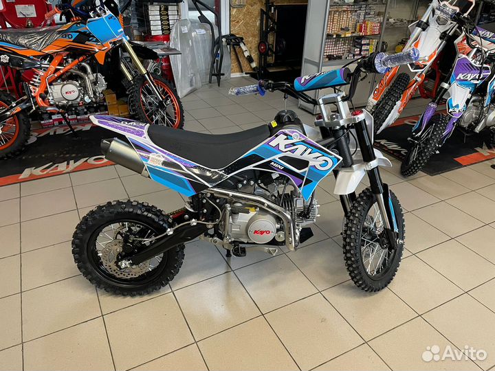 Питбайк kayo mini YX125EM 14/12 Мех. сцепл. э.стар
