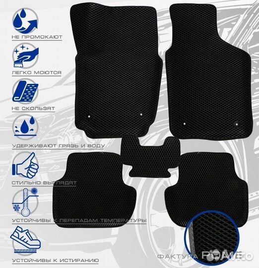 3D коврики ева KIA Rio 1 2000-2005