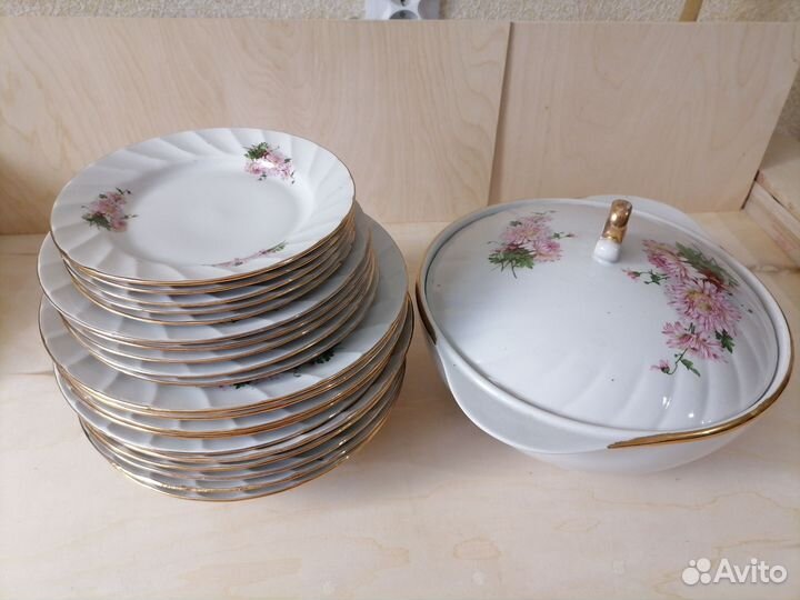 Супница с тарелками СССР