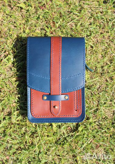 Мотосумка на бедро из натуральной кожи