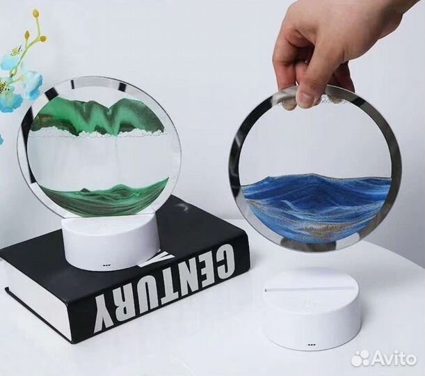 Светильник лампа ночник живая 3D картина Песок