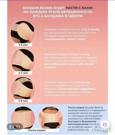 Бандаж для беременных beoma