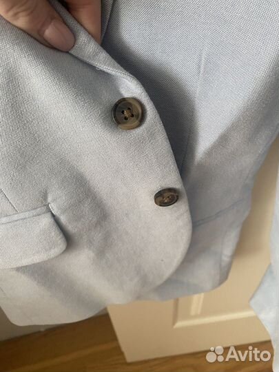 Пиджак голубой h&m