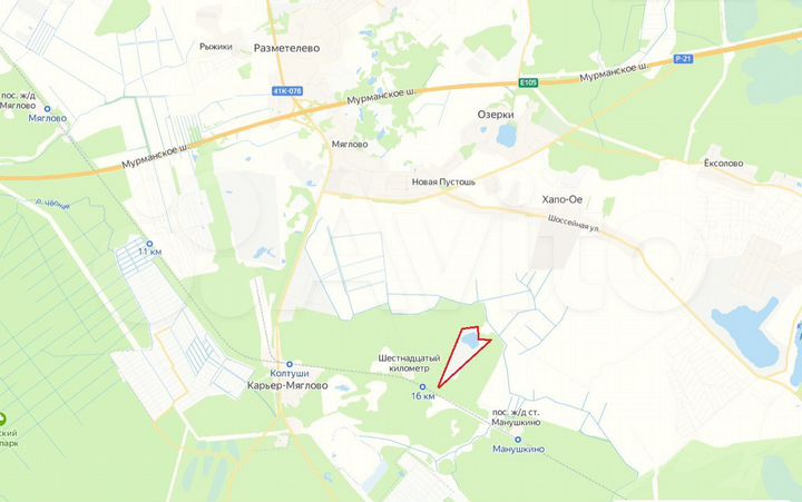 Участок 21,6 га (промназначения)